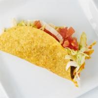 Ground Beef Taco · On a soft or hard shell tortilla with cheese, lettuce, and tomato.