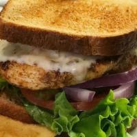 Cajun Chicken · Tender chicken breast marinated in Cajun spices topped with pepper jack cheese lettuce, toma...