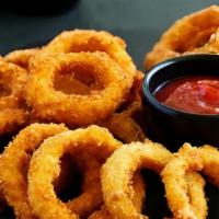 Gourmet Onion Rings · Served with ketchup or ranch dressing.