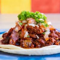 Soft Tacos Regular · Choice of meat, pico de gallo and salsa (regular size taco)