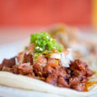 Soft Tacos With Cheese & Guacamole · Çhoice of meat, pico de gallo, salsa, REAL Monterrey Jack cheese and guacamole