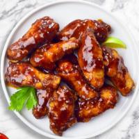 Sunday Cookout Bbq Wings · Fresh chicken wings breaded, fried until golden brown, and tossed in barbecue sauce. Served ...