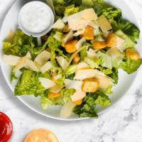 Caesar'S Crunch Salad · (Vegetarian) Romaine lettuce, house croutons, and parmesan cheese tossed with Caesar dressing.