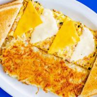Ham & Cheese Omelette · Ham, eggs, and melted American & Swiss cheeses. Served with fresh hash browns and toast.