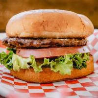Junior Burger · Junior bun, hamburger patty, lettuce, tomato, pickles and our signature 1000 Island dressing...