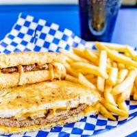 Patty Melt Combo · A hamburger patty, grilled white onions, and melted cheese on the toast of your choice. Come...