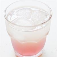 Lavender Lemonade · organic lemonade with house-made lavender simple syrup.