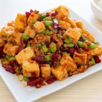 Crispy Spicy Stinky Tofu With Pork · Spicy.