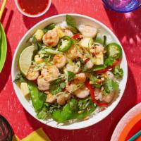Shrimp Rice Bowl · Build your own bowl with shrimp marinated in house herbs and spices, your choice of base, to...