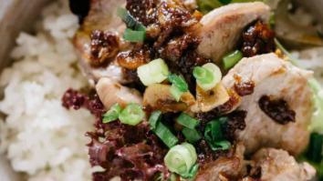 Pork Rice Bowl · Build your own bowl with pork marinated in house herbs and spices, your choice of base, topp...