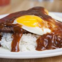 Loco Moco · Angus beef patty topped with gravy.