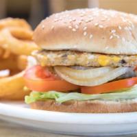 Veggie Burger · Vegetarian Burger with Lettuce, tomato, onion and mayo. Comes with French Fries or Mac Salas