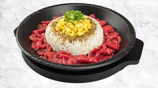 Classic Beef Pepper Rice · Mixed with corn, garlic butter, garlic sauce, white rice, and seasoned.