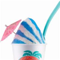 Tropical Blue Coconut · Signature Blue Coconut flavor layered and topped with Tropic Creme