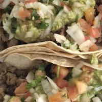 Carne Asada · With guacamole and mexican salsa