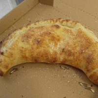 Calzone · Ricotta cheese, mozzarella cheese +any 3 toppings.