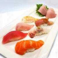 Sushi & Sashimi Special · 6pc sushi: tuna, yellowtail, salmon, albacore, shrimp, white fish, with choice of sashimi : ...