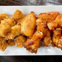 50 Mixed Wings · Half Traditional, half boneless, choose your flavor