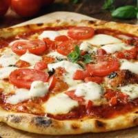 Five Cheese Margherita Pizza · Experience all the cheeses with our pizza decorated with housemade marinara sauce, mozzarell...
