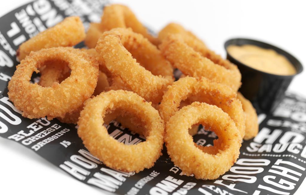 Onion Rings · Thick-cut, crumb-breaded and served with 'Bama White dipping sauce.  A signature and classic since 1984.