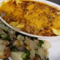 Chili & Cheese · Topped with our Famous Chili & Cheddar Cheese.