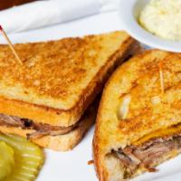 Beefeater · Hot Sliced Beef, American Cheese, Tomatoes on Grilled Sourdough, Ortega Chiles optional