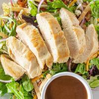 Hurricane Chicken Salad · Our signature salad features your choice of grilled or crispy chicken on a bed of mixed gree...