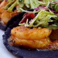 El Campion Shrimp Diablo · Sauteed shrimp diablo, tortillas negras cilantro rice, black beans