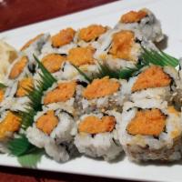 Maki Combination · California roll, tuna roll, and salmon roll. Served with miso soup.