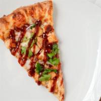 Bbq Chicken Pizza (Small) · Chicken, bbq sauce, red onions, cilantro, and Mozzarella cheese.