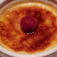 Creme Brulee · Custard pudding topped with caramelized sugar