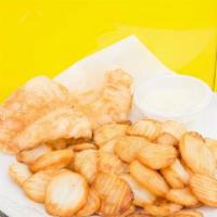 Double Fish And Chips · 2 pieces of fish and chips.