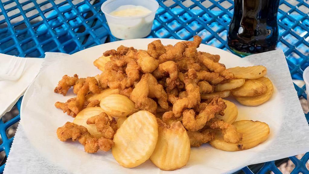 Fried Clam Strips And Chips · 