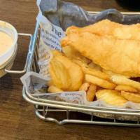 Single Fish And Chips · 1 piece of fish and chips.