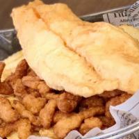 Clam Down · Fried Clam Strips, Fish, and Chips