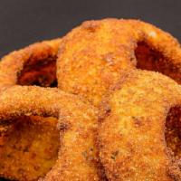 Onion Rings · Freshly made Daily.  Savory crust, sweet Onions, Cooked with Italian Bread crumbs