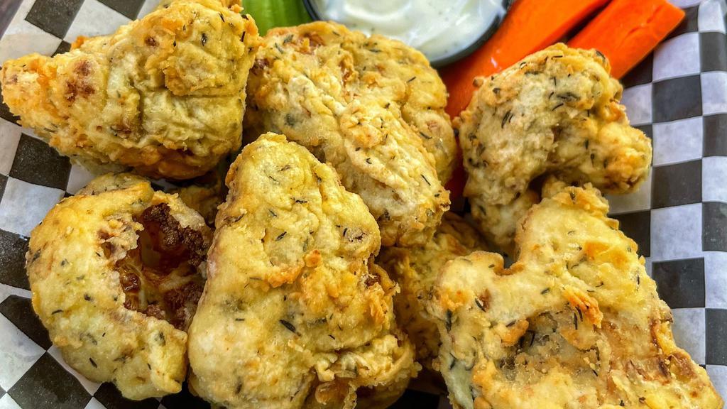 14 Piece Cauliflower Wings · Please add sauce or seasoning  in notes when ordering (up to 2 flavor choices only)