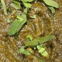 Saag Shrimp · Shrimp with blend of spinach, mustard leaves, kale and spices.