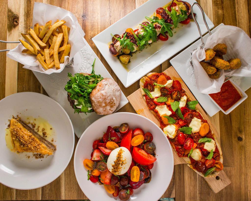 The Heights Eatery · American · Burgers · Mediterranean · Vegetarian · Greek