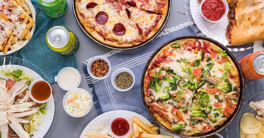 Corfu Pizza · Pizza · Italian · Sandwiches · American · Salad
