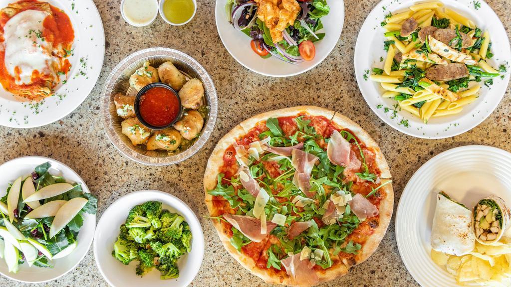 Greenwich pizzeria · Pizza · Italian · Desserts · Chicken · Salad · Mediterranean · Sandwiches
