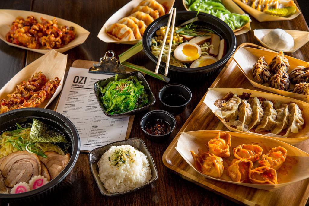 Ozi Dumplings · Asian · Korean · Japanese · Chicken · Crab · Seafood · Indian · Ramen · Alcohol · Salad · Vietnamese · Soup · Desserts · Thai