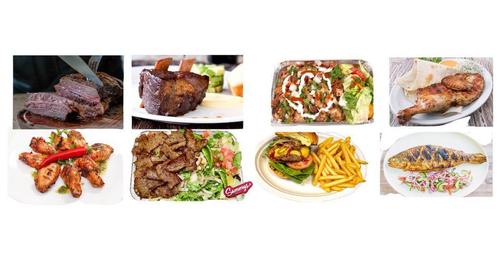Sammy's Halal · Sandwiches · Desserts · Salad · Burgers · Mediterranean