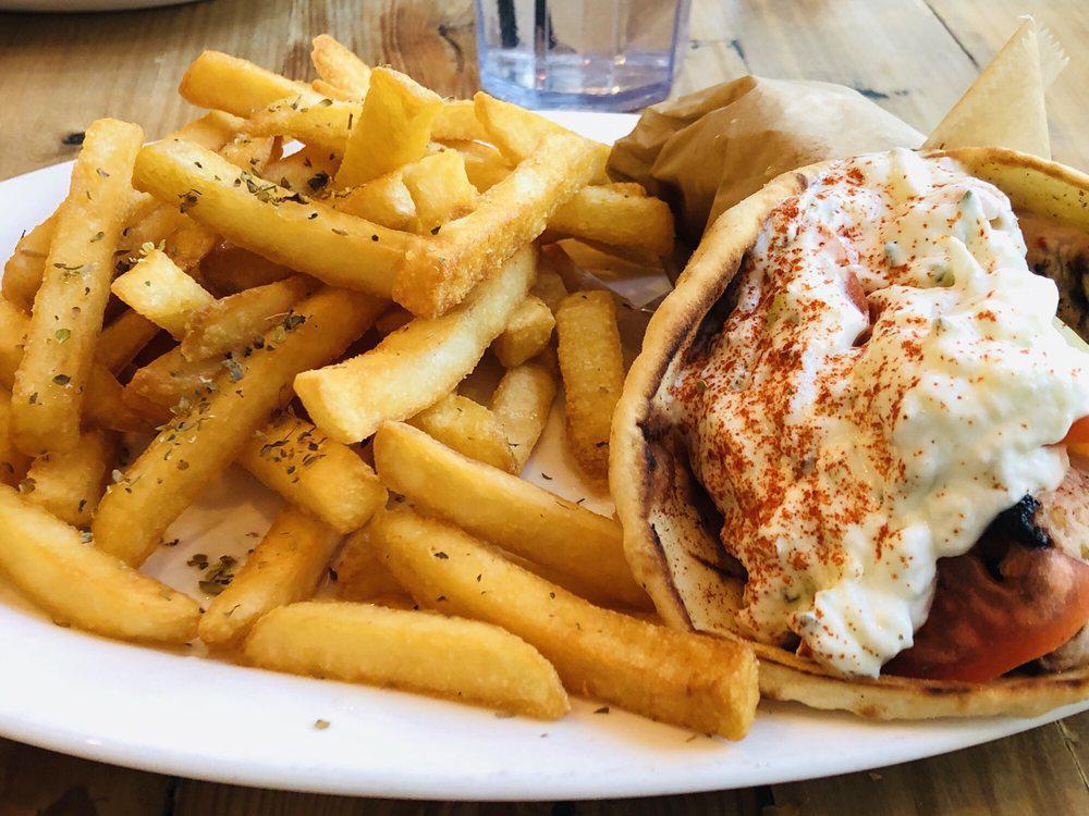 Simply Greek · Greek · Seafood · Sandwiches · Desserts · Salad