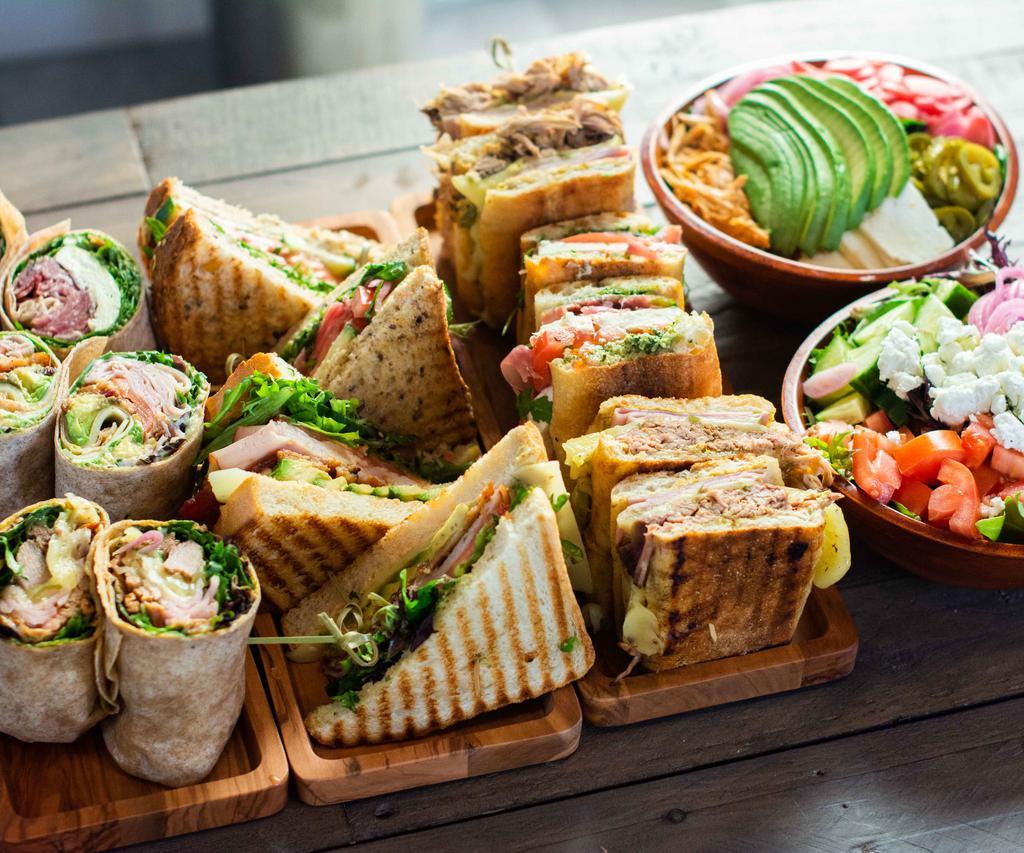 The Sandwich Shop · Sandwiches · Mediterranean · Salad · Desserts · Soup