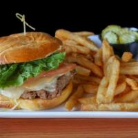 Southwest Turkey Burger · Freshly ground turkey, mixed with corn and poblanos topped with pepper jack cheese, lettuce,...