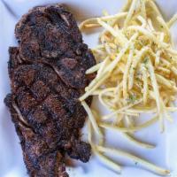 Ny Strip Steak (14 Oz) · 14 oz  Center cut New York strip crusted with our housemade coffee and ancho steak rub serve...