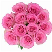 Pink Roses - Dozen · Includes 12 stems of premium Ecuadorian roses for a special occasion, or simply just because...