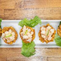 Tostones Rellenos Camarones/Shrimp · Camarones/Shrimp
