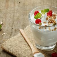 Low Fat Yogurt With Granola And Fruit · 